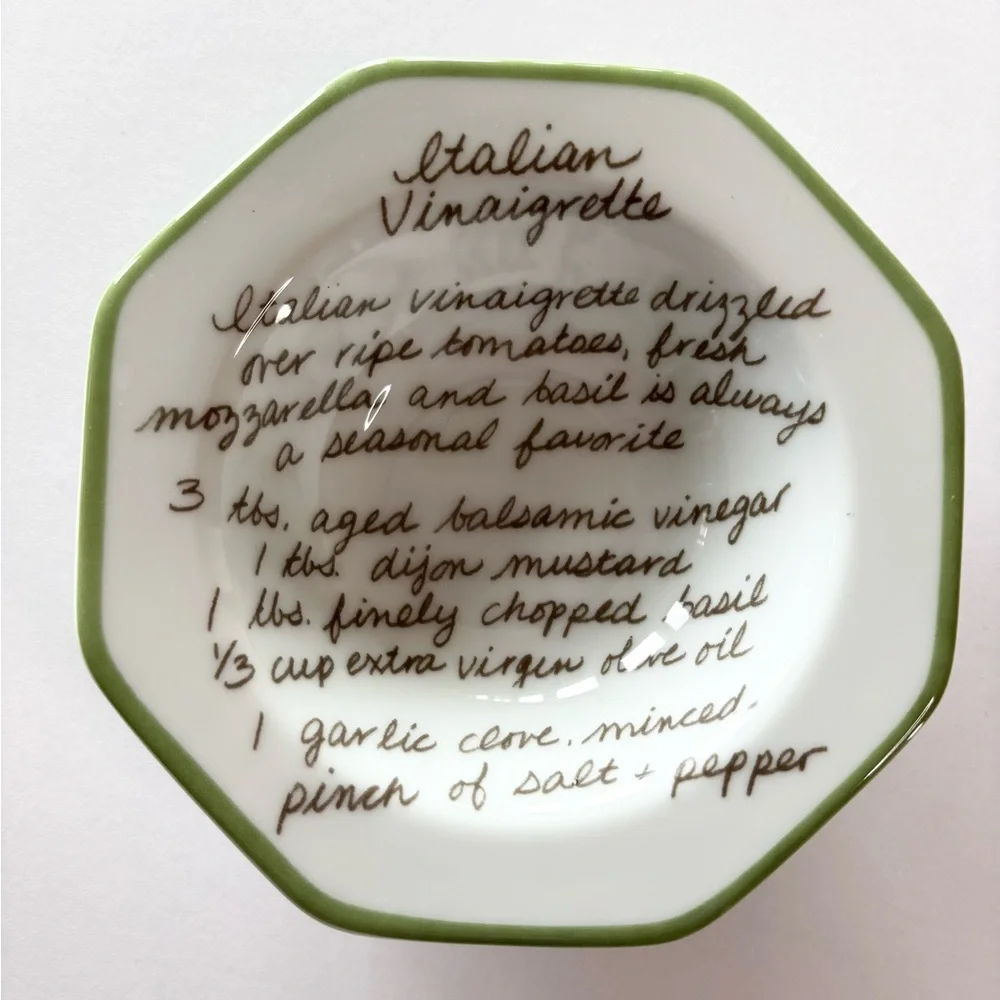 Williams Sonoma Vegetable Garden Vinaigrette Recipe Dipping Bowls